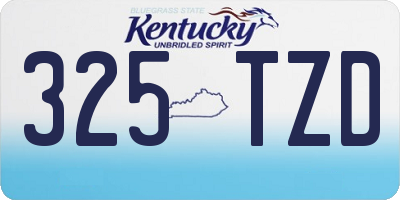 KY license plate 325TZD
