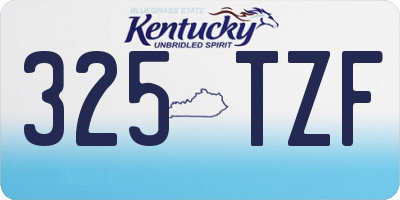 KY license plate 325TZF
