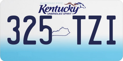 KY license plate 325TZI