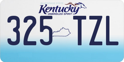 KY license plate 325TZL