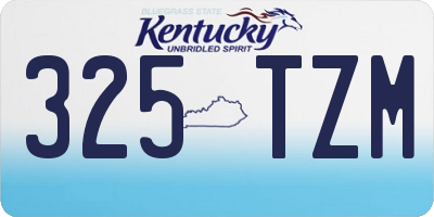 KY license plate 325TZM