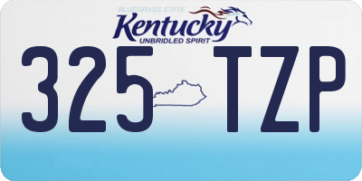 KY license plate 325TZP