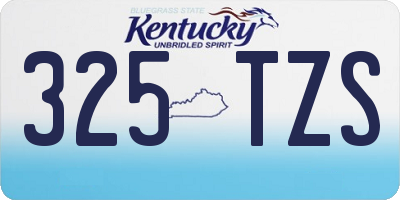 KY license plate 325TZS
