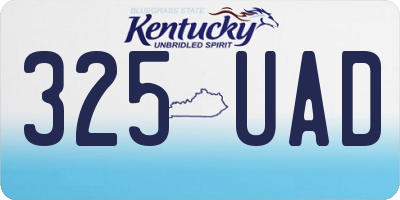 KY license plate 325UAD