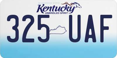 KY license plate 325UAF
