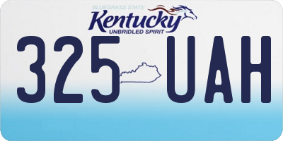 KY license plate 325UAH