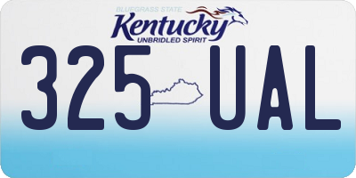 KY license plate 325UAL