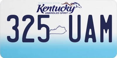 KY license plate 325UAM