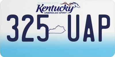 KY license plate 325UAP