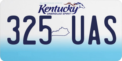 KY license plate 325UAS