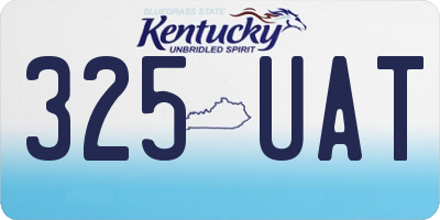 KY license plate 325UAT