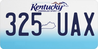KY license plate 325UAX