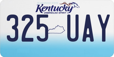 KY license plate 325UAY
