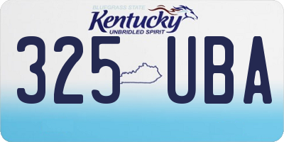 KY license plate 325UBA