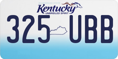 KY license plate 325UBB