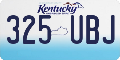 KY license plate 325UBJ