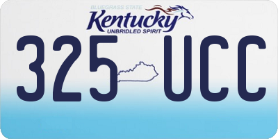 KY license plate 325UCC