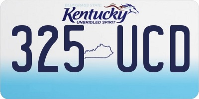 KY license plate 325UCD