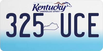 KY license plate 325UCE