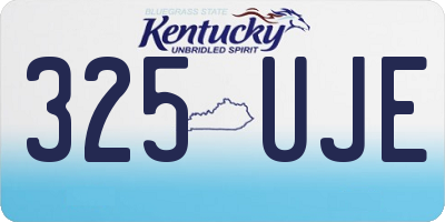 KY license plate 325UJE