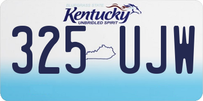 KY license plate 325UJW