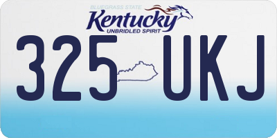 KY license plate 325UKJ