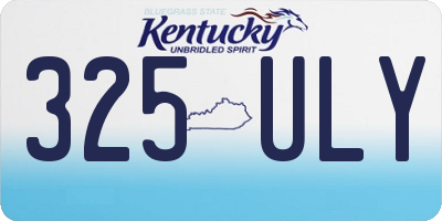 KY license plate 325ULY