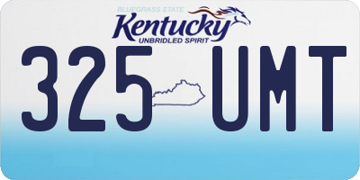 KY license plate 325UMT