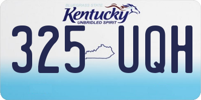 KY license plate 325UQH