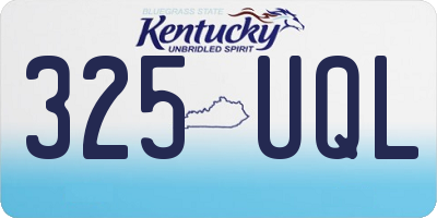 KY license plate 325UQL