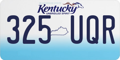 KY license plate 325UQR