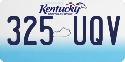 KY license plate 325UQV