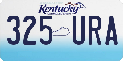 KY license plate 325URA