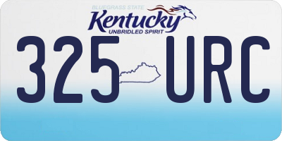 KY license plate 325URC