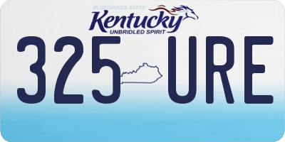KY license plate 325URE