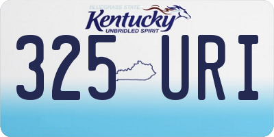 KY license plate 325URI