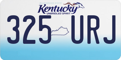 KY license plate 325URJ