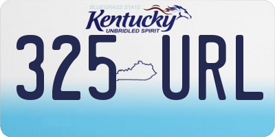 KY license plate 325URL