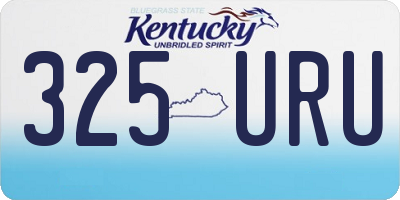 KY license plate 325URU