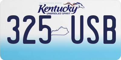 KY license plate 325USB