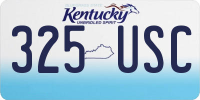KY license plate 325USC