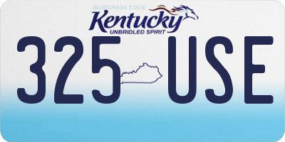 KY license plate 325USE