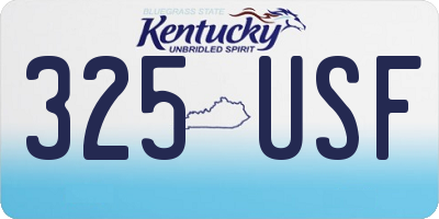 KY license plate 325USF