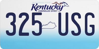 KY license plate 325USG