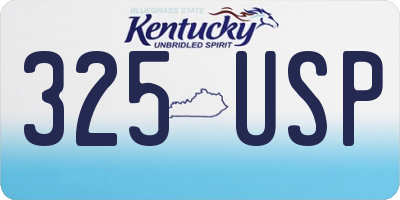 KY license plate 325USP