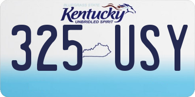 KY license plate 325USY