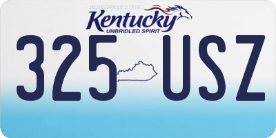 KY license plate 325USZ