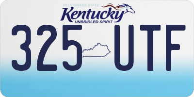 KY license plate 325UTF