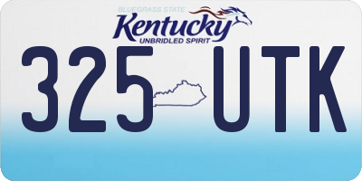 KY license plate 325UTK