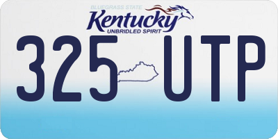 KY license plate 325UTP